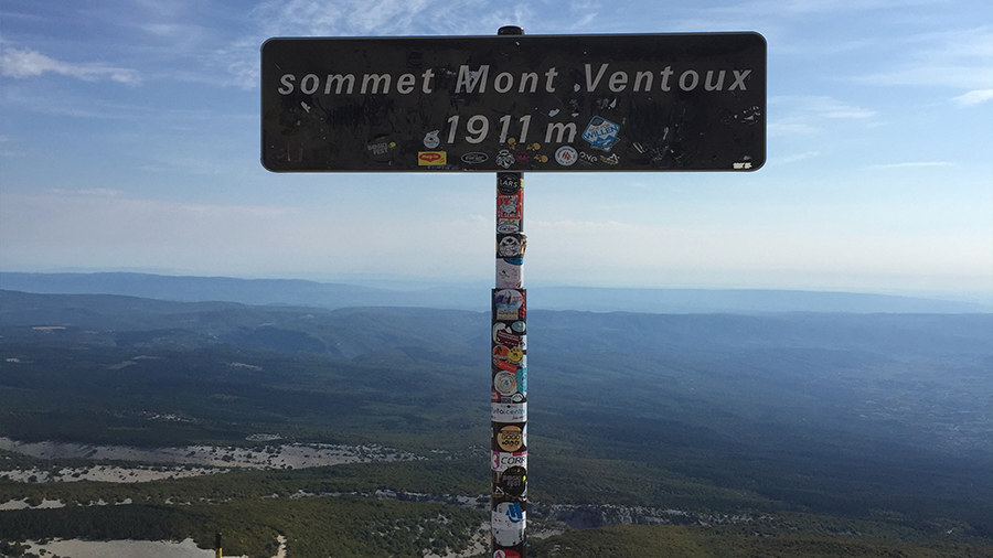 De beklimming van de Mont Ventoux